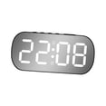 thumbnail image 2 of GROWTH TANK Digital Alarm Clock Bedroom Alarm Clock Snooze Function Large Display Electronic Black White LED, 2 of 9