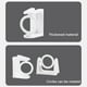 thumbnail image 3 of Bewildely Soporte de barra de cortina ajustable autoadhesivo para dormitorio, 2 piezas, rotación de 360 ​​grados, soportes para barra de cortina, Juegos de accesorios de baño Blanco Bewildely HA069876-01, 3 of 6