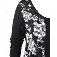 thumbnail image 3 of Botones de talla grande Diseño Top floral con cuello redondo Rosegal Suéteres Cárdigans, 3 of 5