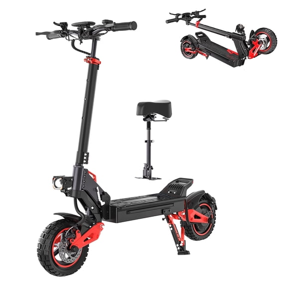 1600W Adults Electric Scooter, 28MPH Top Speed, 31 Miles Long Range, 10" Off Road Tires Scooter Foldable Commuting Electric Scooter Double Braking Systems &Suspension Escooter