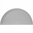 thumbnail image 2 of Ekena Millwork PED40X20X02SB 40 In. W X 20 In. H X 2 In. P accent Architectural Demi-Rond Fronton Sunburst, 2 of 4