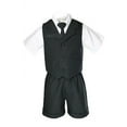 thumbnail image 3 of Baby Boy Toddler Formal Vest Shorts 6pc Set Suit Vest Bow Tie 23 Color Pick S-4T, 3 of 5