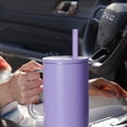 thumbnail image 5 of Tomorotec 15-Pack 12" Reusable Silicone Drinking Straws Compatible with Stanley Tumblers 20, 30, 40oz with 2 Cleaning Brushes, BPA-Free Food-Grade Vibrant Colors Flexible Straw(Girls Colors), 5 of 8