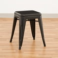 thumbnail image 5 of Norwood Commercial Furniture Tolix Style Metal Industrial Stack Stool, Black, NOR-IAH3021-BL-SO (Pack of 2), 5 of 6