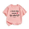 thumbnail image 4 of Toddler Kids Girls Letter Print Tees Graphic Short Sleeve T Shirt Cute Summer Tops Round Neck Comfortable T Shirt size 4-5T, 4 of 4