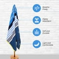 thumbnail image 5 of BNM Modern Striped Cotton Large Oversized Beach Towel, 34" x 68", Blue/ Navy, 5 of 12