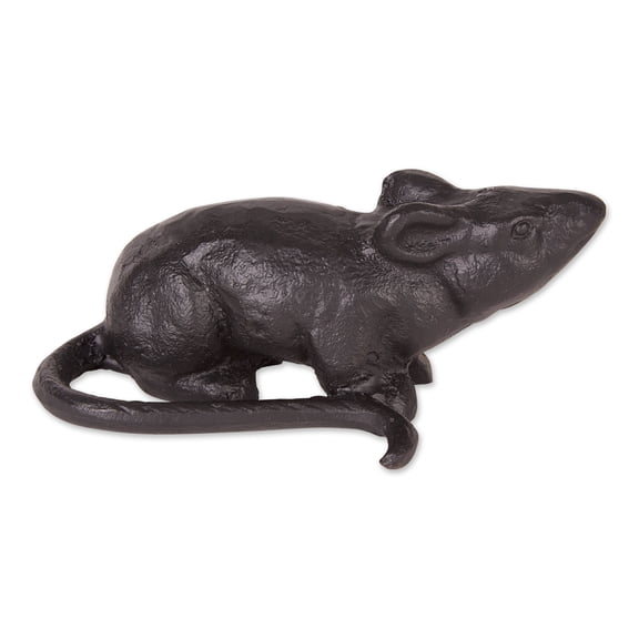 Zingz & Thingz Cast-Iron Rat Doorstop - 6.5" - Brown