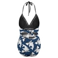thumbnail image 4 of One Piece Swimsuit Women Tummy Control - V Neck Shark Halter Swim Suits for Women 2025, Padded Full Coverage Bathing Swim Suit for Women, 4 of 7
