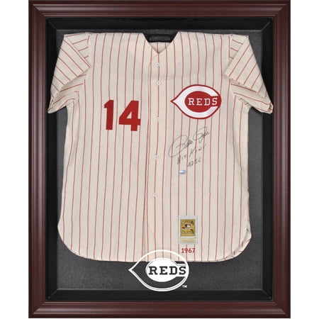 Cincinnati Reds Mahogany Framed Logo Jersey Display Case