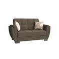 thumbnail image 2 of Ottomanson Origins Air Sleeper Loveseat, Brown Polyester Fabric, 2 of 9