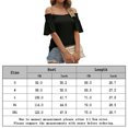 thumbnail image 2 of Camisa De Viaje Camisa de viaje para mujer, camiseta informal con cuello en V a la moda para ir de compras (negro L) Cgtredaw para Mujer Negro T XL, 2 of 6