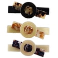 thumbnail image 4 of Pasador de concha de tortuga Zulema Retro antideslizante Negro, 4 of 8