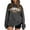 2-Dark Gray, variant on Arlun,Pumpkin Season Sweatshirts Women's Fashion Letter Printed Halloween Sweatshirts Tops Plus Size Loose Crewneck Comfortable Pullovers Long Sleeve Fall Winter Outfits Orange XL
