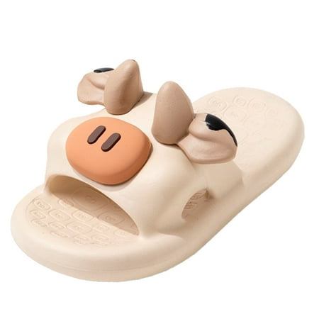 

Cathalem Slippers For Summer New Cartoon Shape Women Slipper For Outdoor Soft Non Slip Bathroom Slippers For Women And Men Beige 42