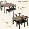 thumbnail image 2 of Dining Table Set for 2/4, Kitchen Table and Chairs for 2/4 with Padded Seats, 3 Piece/5 Piece Dining Room Table Set for Small Space,Home,Kitchen,Office（Brown/Grey）, 2 of 9