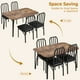 thumbnail image 3 of ChaoLink Juego de comedor para 4 personas con diseño biselado, mesa y sillas de cocina de 5 piezas con asientos acolchonados de PU, MDF compacto y reforzado con acero, ideal para espacios pequeños, 3 of 7