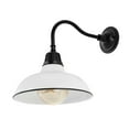 thumbnail image 7 of JONATHAN Y Aurora 12.25" 1-Light Farmhouse Industrial Indoor/Outdoor Iron LED Gooseneck Arm Outdoor Sconce, White, 7 of 7