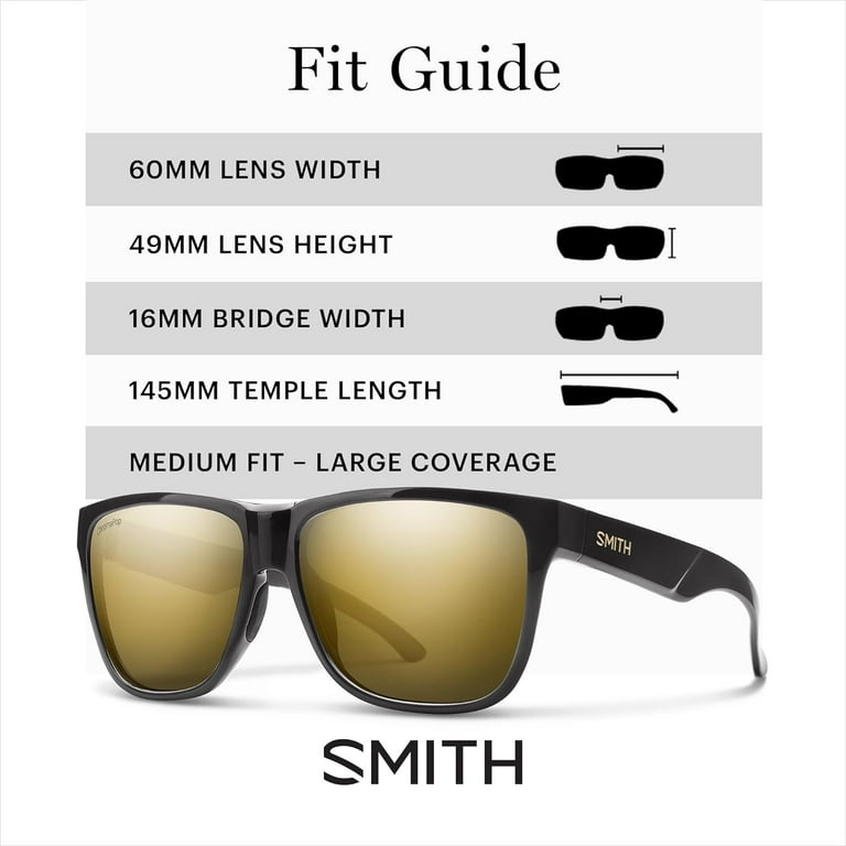 Smith LOWDOWN XL 2 Sunglasses MATTE BLACK GOLD/CHROMAPOP POLARIZED