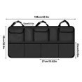 thumbnail image 4 of Trunk Organizer Vehicle Back Seat Organizing Bag 4 5 Oxford Cloth Cargo Sundries Storage Pouch, Black, Upgraded Type, 4 of 8