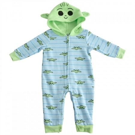 

Star Wars Grogu Infant Hooded Fleece Coveralls with Ears-0-3 Months