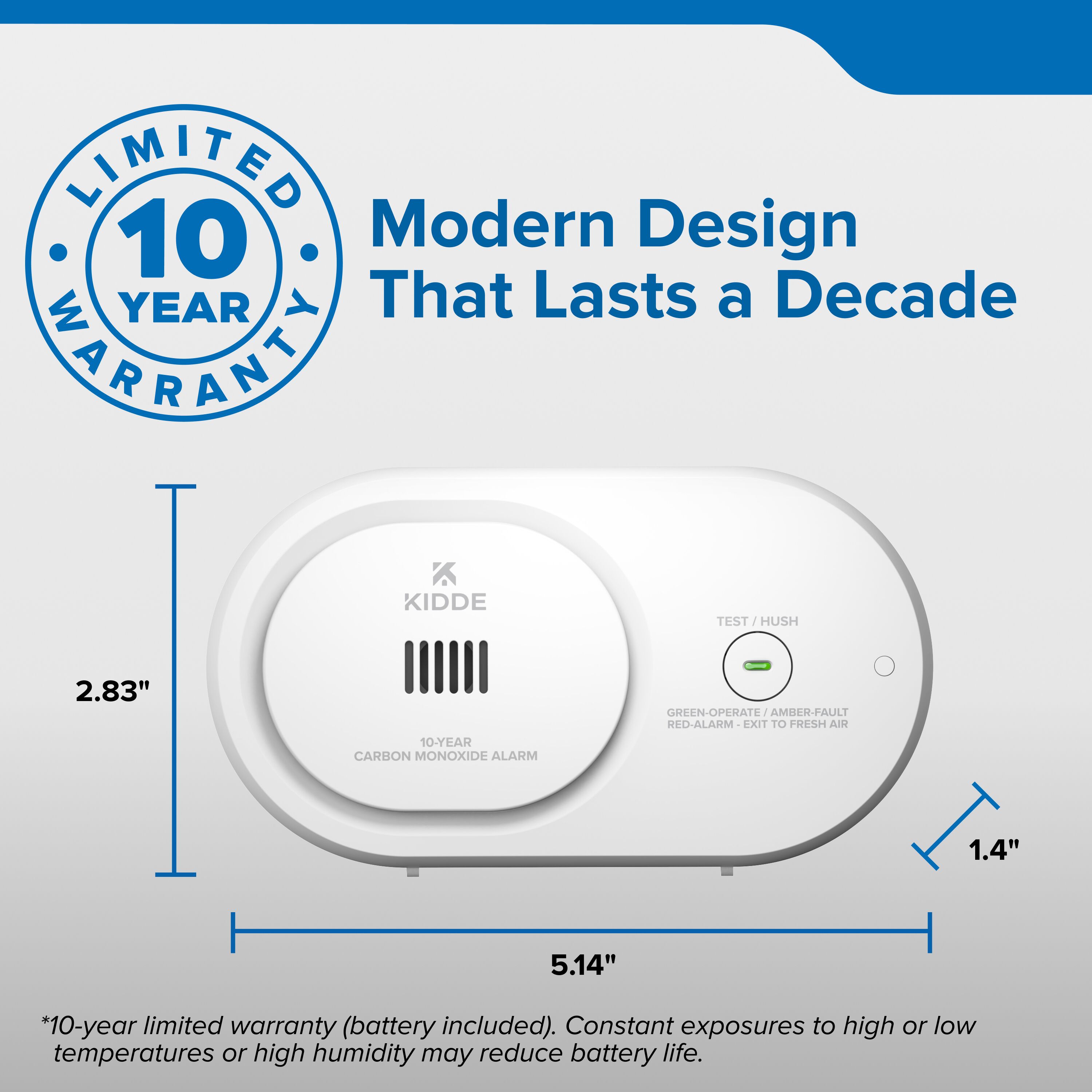 Kidde COB10 10-Year Battery Carbon Monoxide Detector photo 7