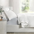 thumbnail image 2 of Pemberly Row Design de Couture Tissée Transitionnel Coton Blanc Couette Très Grand, 2 of 6