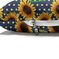 thumbnail image 4 of Orange Blue Pet Bed, Cartoon Floral Pattern with Sunflowers with Peduncles and Polka Dots, Chew Resistant Pad for Dogs and Cats Cushion with Removable Cover, 24" x 39", Multicolor, by Ambesonne, 4 of 4