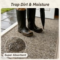 thumbnail image 4 of SIXHOME Door Mats for Inside 24"x47" Non Slip Rubber Welcome Mat for Inside Low-Profile Dirt Trapper Indoor Door Mats for Entryway Soft Absorbent Washable Entry Rug Floor Mats Modern Doormat Brown, 4 of 7
