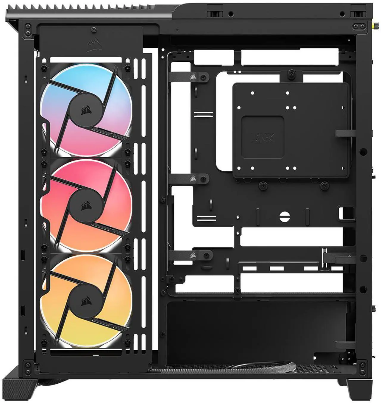 CORSAIR FRAME 4500X RS-R ARGB Panoramic Glass Mid-Tower PC Case – Panoramic Glass Exterior – InfiniRail™ Fan Mounting System – Fits Dual 360mm Radiators – ASUS BTF, MSI Project Zero