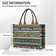 thumbnail image 3 of Large Capacity Tote Bag,Colorful Football Field and Balls Pattern Handbag Fashion Luxury Tote Bag,15.7"x13"x 5.1" Inches,Laptop Compatible, 3 of 6