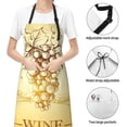 thumbnail image 6 of Picia Bunch of Grapes Waterproof Apron for Unisex Adult - Adjustable Bib Apron with Pockets, Ideal for Cooking, Gardening, Painting, and Household Chores, 6 of 9