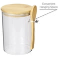 thumbnail image 7 of Glass Jars with Bamboo Lids and Spoon, Clear Airtight Can for Storing Sugar Coffee Bean Nuts Tea Salts, 7 of 7