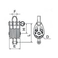 thumbnail image 3 of Garrucha Triple Inoxidable Ss316 Balero 25X47Mm Gim Sports Ms1117, 3 of 3