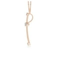 thumbnail image 2 of ANGARA Natural Classic Diamond Budded Cross Pendant in 14K Rose Gold for Women (Size-1.9mm| Color-K| Clarity-I3) | April Birthstone, Anniversary, Jewelry Gift for Women | Natural Diamond Necklace, 2 of 7