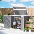 thumbnail image 4 of Outsunny 41 Cu. Ft. Outdoor Storage Shed, Storage Box w/ Chain Lid, Grey, 4 of 10