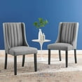 thumbnail image 2 of Side Dining Chair, Set of 2, Fabric, Light Grey Gray, Modern Contemporary Urban Design, Kitchen Room Cafe Bistro Restaurant Hospitality, 2 of 9