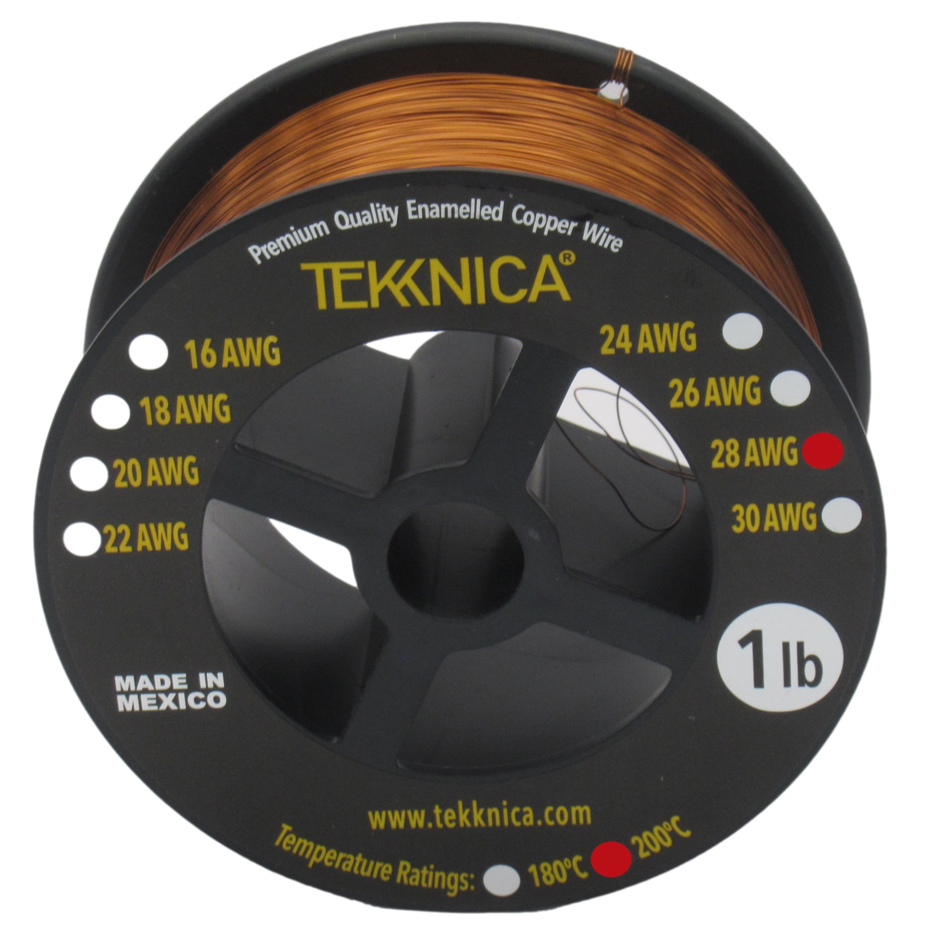 Wire 28 AWG, 200°C, 1 LB (Enamelled 100 Premium Copper Wire). Widely Used for