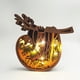thumbnail image 2 of Decoración de artesanías de animales de madera, decoración brillante, decoración de mesa de animales iluminada, decoración navideña, 2 of 7