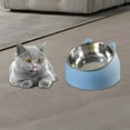 thumbnail image 6 of Pet Feeder Raised Cat Bowl Food Feeder Neck Protective Bowl Dog Kitten Food Dish Pet Supplies Anti Slip Metal Blue, 6 of 8