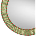 thumbnail image 3 of Hind Handicrafts 16" Bead Craft Round Wall Mirror - Rustic Accent Mirror For Bathroom, Entry, Dining Room, Living Room & Hallway (16" x 16", Design-3), 3 of 4