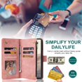 thumbnail image 3 of Compatible avec Google Pixel 7 Étui Portefeuille, Portefeuille Folio à Fermeture Éclair en Cuir PU Premium Blocage RFID avec Poignet, 3 of 5
