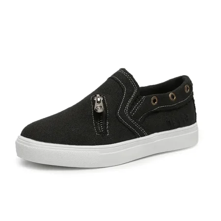 

Women‘s Canvas Zipper Decor Shoes Comfortable Low Top Sneakers Women‘s Footwear