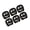 6 packs, variant on Funny Smiling Face Car Headrest Covers Soft Polyester General Auto Seat Protectors Suitable for Car & Vehicles