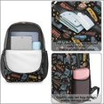thumbnail image 4 of Game Controller Black Pattern 17" School Backpacks for Teens,Waterproof Oxford Fabric,S-Shape Padded Straps for School,Travel,Hiking,Camping, 4 of 6