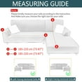 thumbnail image 2 of Stretch Sectional Couch Covers Velvet, L-Shaped Sofa Covers Velvet 2 Piece Soft Furniture Protector with Elastic Bottom for Dogs Cats -Light blue-4-seater + 4-Seater, 2 of 8