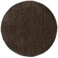 thumbnail image 2 of SAFAVIEH August Carlene Solid Plush Shag Area Rug, Brown, 6'7" x 6'7" Round - Modern Design, Brown, Non-Shedding & Easy Cleaning, Ultra Plush Thick Pile, Ideal for Living Room, Bedroom, 2 of 9