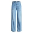 thumbnail image 2 of Time and Tru Women's Wide Leg Utility Trousers, 31" Inseam, Sizes 0-20, 2 of 6