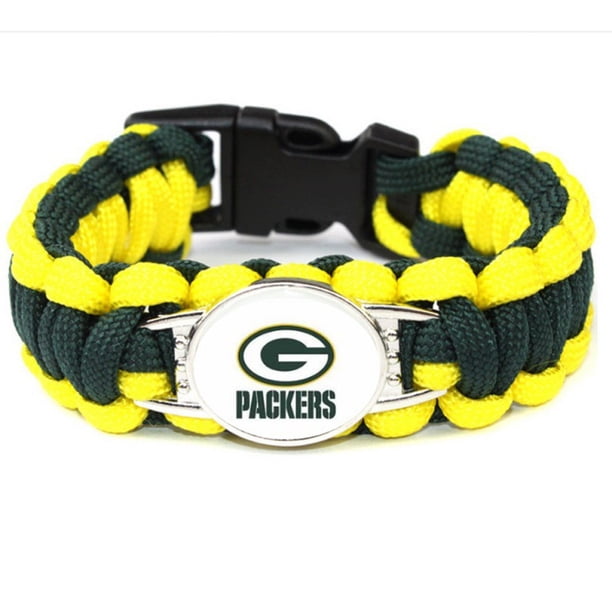 Pulsera tejida con cuerda y paraguas para supervivencia del equipo de fútbol americano de la NFL de 32 equipos, pulsera para hombre, pulsera de fútbol