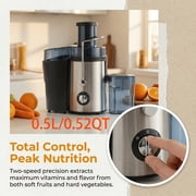 2-Speed Centrifugal Fruit Vegetable Juicer with 3in Wide Feed Chute, Includes 0.52 Quart Juice Cup & 54oz Pulp Container, Easy Clean Electric Juice Extracto