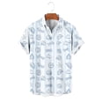 thumbnail image 6 of UVEASISHA Mens Hawaiian Shirts Summer Fashion Beach Vacation Shirt Novelty Ocean Animal Printed Button Down Shirts Lightweight Untucked Aloha Top Light Blue XL, 6 of 6